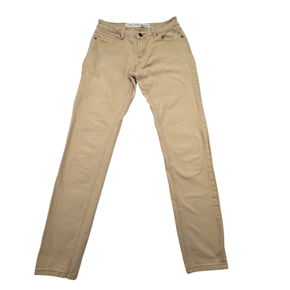 Barbell Apparel Jeans Womens 27X30 Slim Fit Athletic Chino Khaki Stretch Pants